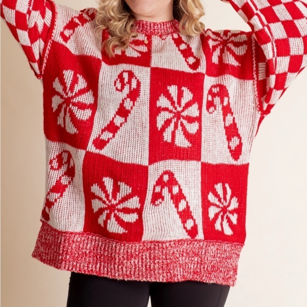 CHRISTMAS CHECEKRED SWEATER - Picture 2 of 5